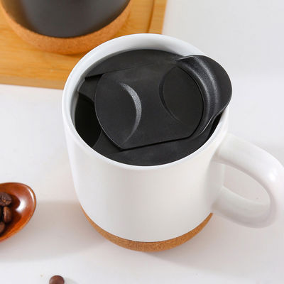 14 OZ Cork Base Stoneware Mat Custom Design Moedersdag Valentijnsdag Keramische Custom MUGS Met PP Deksel