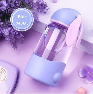 Kookwater toepasbaar 340ml waterfles met tekenfilm konijn ontwerp en siliconen mouw