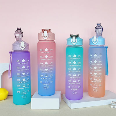 30 oz Custom Logo PC Plastic Waterbeker BPA-vrij Sport rietjes Shaker Fles met Deksel