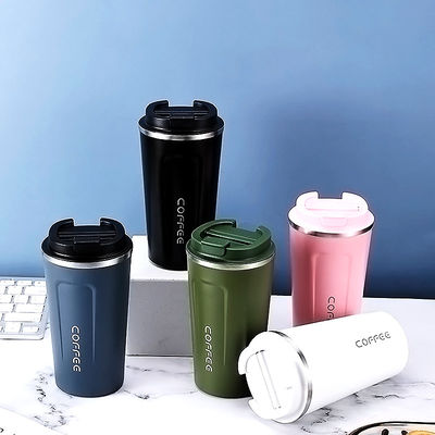 Roestvrij staal reis koffiebeker vacuüm geïsoleerde herbruikbare tumbler beker gemakkelijk schoon te maken