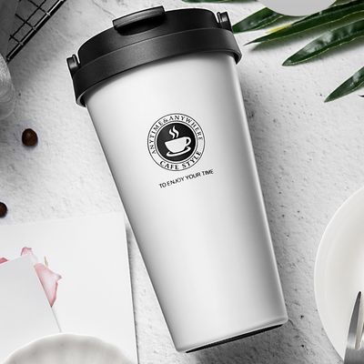 Moderne design roestvrij staal waterfles Custom Pattern Vacuum Geïsoleerde koffiebeker