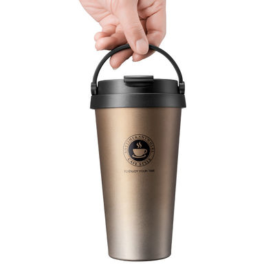 Direct leveren 500 ml roestvrij staal vacuüm geïsoleerde koffiekop met aangepast patroon
