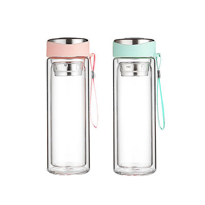 Klassieke ontwerp stijl 320 ml Borosilicaat dubbelwand geïsoleerde koffiebeker voor volwassenen