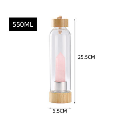 Genezende energie Kristal glas waterfles Stenen Kristal drinkwaterfles