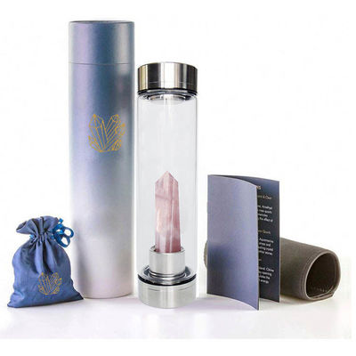 Genezende energie Kristal glas waterfles Stenen Kristal drinkwaterfles