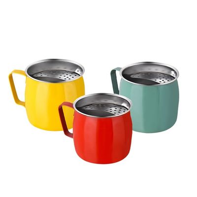Gepersonaliseerde kleur 20oz roestvrijstalen theepotten voor feestjes herbruikbare halve maan filter fruit theepotten