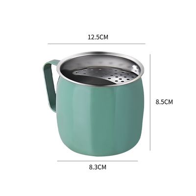 Gepersonaliseerde kleur 20oz roestvrijstalen theepotten voor feestjes herbruikbare halve maan filter fruit theepotten