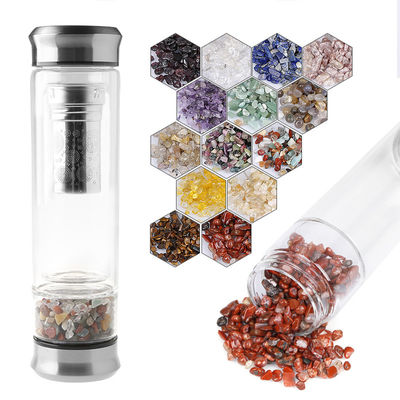 Glas waterfles met deksel voor genezende energie Crystal Bpa gratis cadeau set