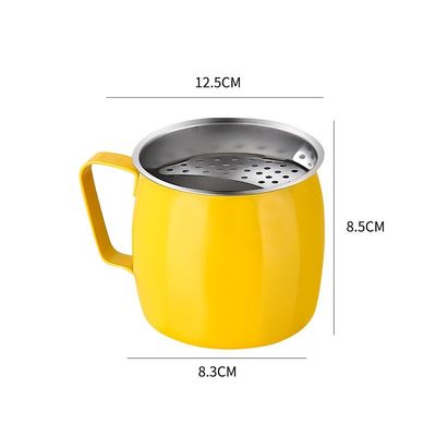 Gepersonaliseerde kleur 20oz roestvrijstalen theepotten voor feestjes herbruikbare halve maan filter fruit theepotten