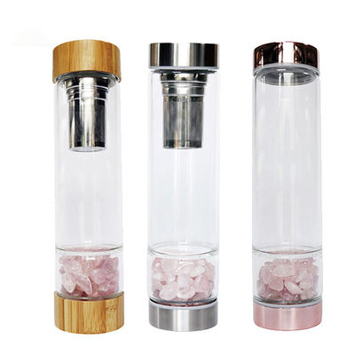 Glas waterfles met deksel voor genezende energie Crystal Bpa gratis cadeau set
