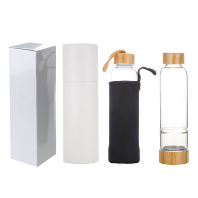 Hergebruikbare kristalsteen glas waterfles met een chique ontwerp voor meisjes 500 ml Draagbaar