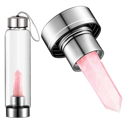500 ml capaciteit Vintage Design Healing Glass Stones Kristallen waterfles voor het drinken