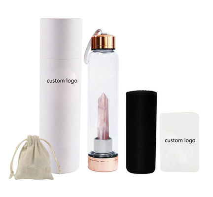 500 ml capaciteit Vintage Design Healing Glass Stones Kristallen waterfles voor het drinken