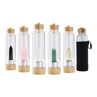 500 ml capaciteit Vintage Design Healing Glass Stones Kristallen waterfles voor het drinken