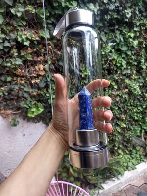 500 ml capaciteit Vintage Design Healing Glass Stones Kristallen waterfles voor het drinken
