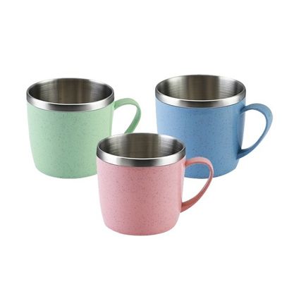 Roestvrijstalen koffiemok met handvat 220 ml capaciteit voor snacks en dranken voor kinderen