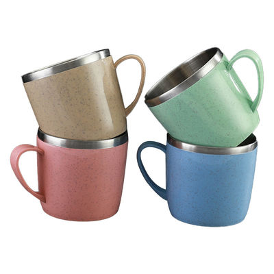 Roestvrijstalen koffiemok met handvat 220 ml capaciteit voor snacks en dranken voor kinderen