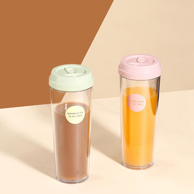 320 ml/420 ml/520 ml/700 ml Plastic fles Dubbelwand warmte-isolatie waterbeker 4 maten