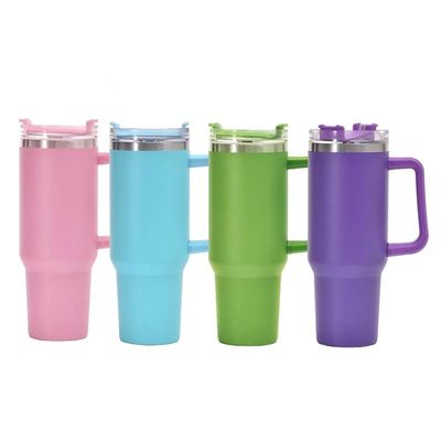 Roestvrij staal 20oz geïsoleerde tumbler reis koffiebeker met stro en aangepast logo