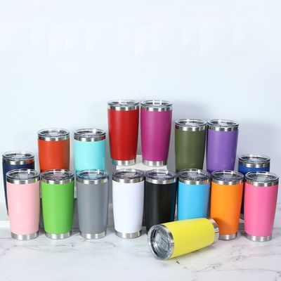 Custom kleurrijke 20oz dubbelwand roestvrij staal vacuüm geïsoleerd lekvrij glas met deksel