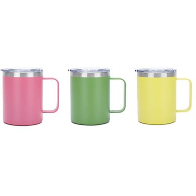 Milieuvriendelijke 12 oz koffiebeker met glijdend deksel en stro