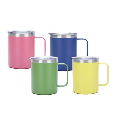 Milieuvriendelijke 12 oz koffiebeker met glijdend deksel en stro