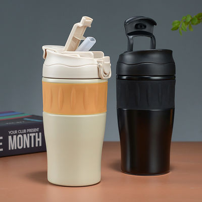 500 ml roestvrij staal dubbele wand draagbare tumbler met stro deksel voor aangepaste kleur buiten