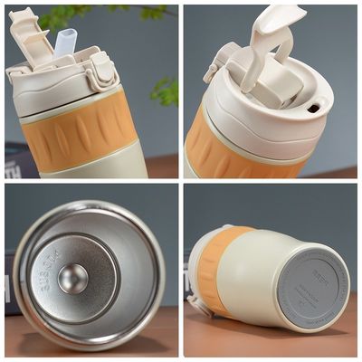 500 ml roestvrij staal dubbele wand draagbare tumbler met stro deksel voor aangepaste kleur buiten