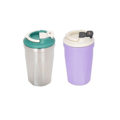 Gepersonaliseerde kleur 420 ml dubbelwandige thermische mok voor buitenreizen en koffie drinkers