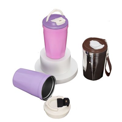 Gepersonaliseerde kleur 420 ml dubbelwandige thermische mok voor buitenreizen en koffie drinkers