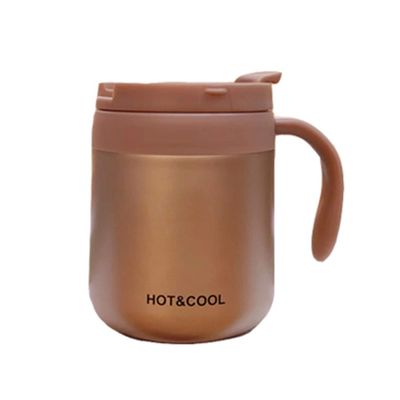 304 roestvrij staal kantoorbeker met handvat en deksel Custom logo Drinkende koffie Vacuum isolatie mok