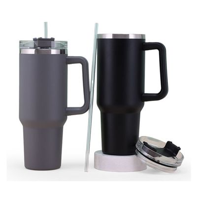 304 roestvrij staal mok vacuüm geïsoleerd 40 oz tumbler met handvat en stro met 1