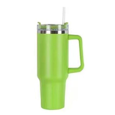 OEM 40 OZ Tumbler met handvat van roestvrij staal 18/8 Vacuum Travel Coffee Mug And Straw