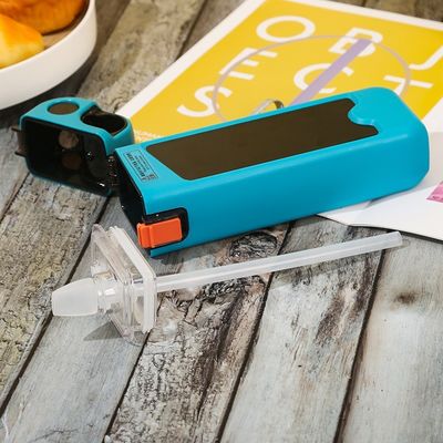 350 ml vierkante BPA-vrije plastic waterfles met handvat en tijdstempel