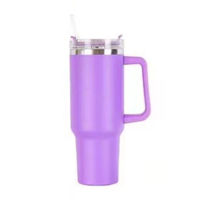 Draagbare thermische cup tumbler met handvat en deksel stro 40oz roestvrij staal geïsoleerd