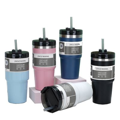 20oz 30oz roestvrij staal koffiebeker draagbare tumbler met Sraws logo klant logo