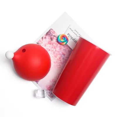 Kerstcadeau geven 20oz herbruikbare plastic kinder Santa Hat Mug met deksels en rieten