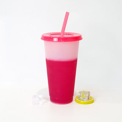 Terug naar school 16oz/24oz BPA gratis plastic koffiebeker koude waterfles met deksel en stro