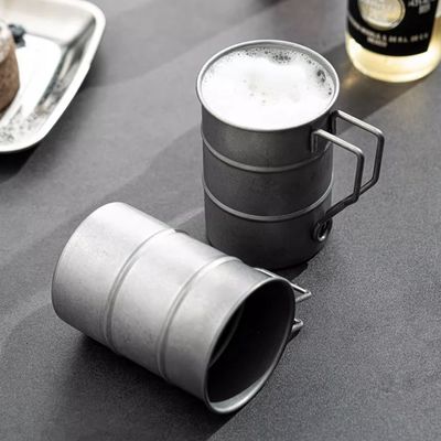 Custom Vintage 380ml koffiebeker voor reizen, kamperen en genieten van je favoriete drankjes