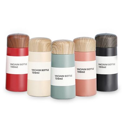 OEM/ODM Acceptabel Mini Casual Water Cup met houten deksel en roestvrij staal materiaal
