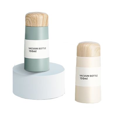 OEM/ODM Acceptabel Mini Casual Water Cup met houten deksel en roestvrij staal materiaal