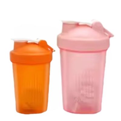 Unisex 400 ml breedmondende eiwitshake fles met deksel en stalen bal PP PE materiaal