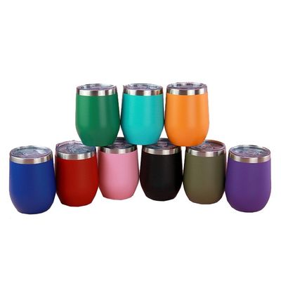 12OZ Dubbelwand roestvrij staal Reis koffiebeker Tumbler Cup Mug Thermos voor kamperen
