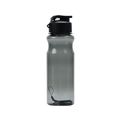 Eenvoudige frisse zomerfitness plastic waterflessen met deksel voor sportbekers met grote capaciteit
