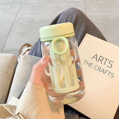 Contemporary Design Custom Logo Office Outdoor Plastic Waterfles met thee-infuser