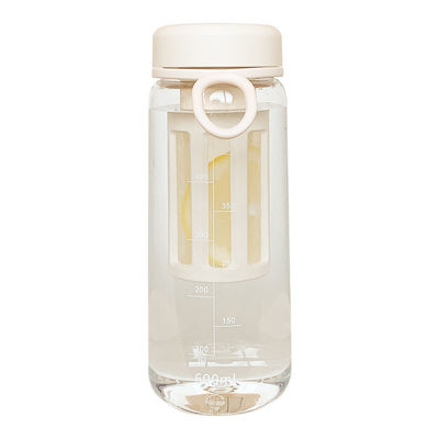 TOUR Buitendoor zichtbare plastic waterfles met thee-infuser 450 ml/600 ml capaciteit
