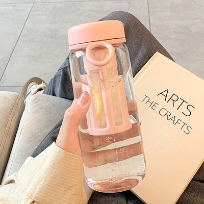TOUR Buitendoor zichtbare plastic waterfles met thee-infuser 450 ml/600 ml capaciteit