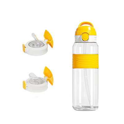 NP1080SA1 Custom Logo Printed Kids Kawaii Sublimatie Bpa Gratis Duidelijke Sportwaterflessen met stro