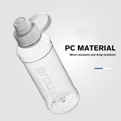 Unisex toepasbaar 1000 ml BPA vrij heldere plastic waterfles geschikt voor kokend water