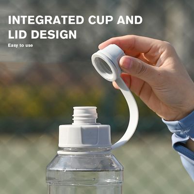 Unisex toepasbaar 1000 ml BPA vrij heldere plastic waterfles geschikt voor kokend water